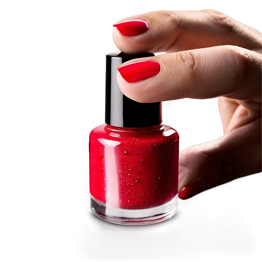 Red Nail Polish Bottle Png Wkm PNG Image