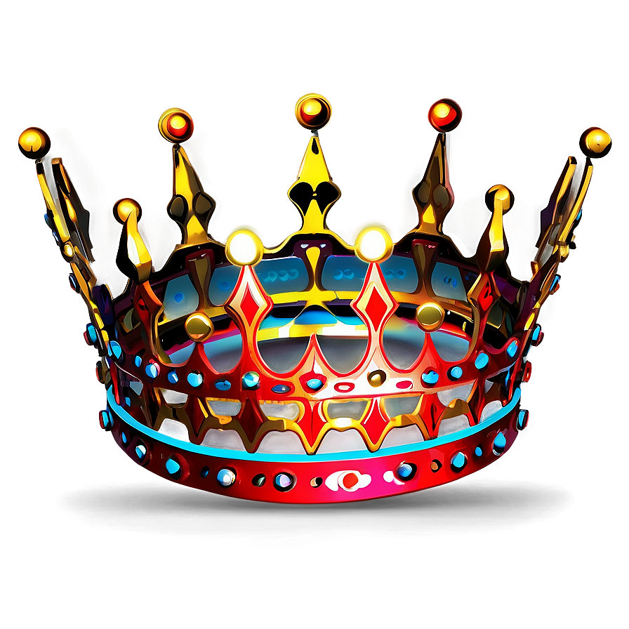 Red Neon Crown Png Tgx62 PNG Image