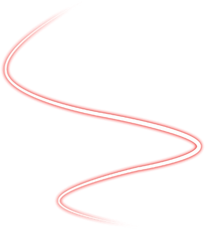 Red Neon Curve Graphic PNG Image