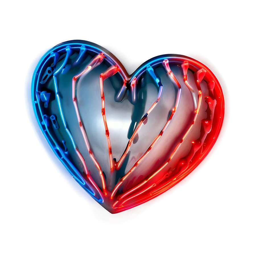 Red Neon Heart Png Omw PNG Image