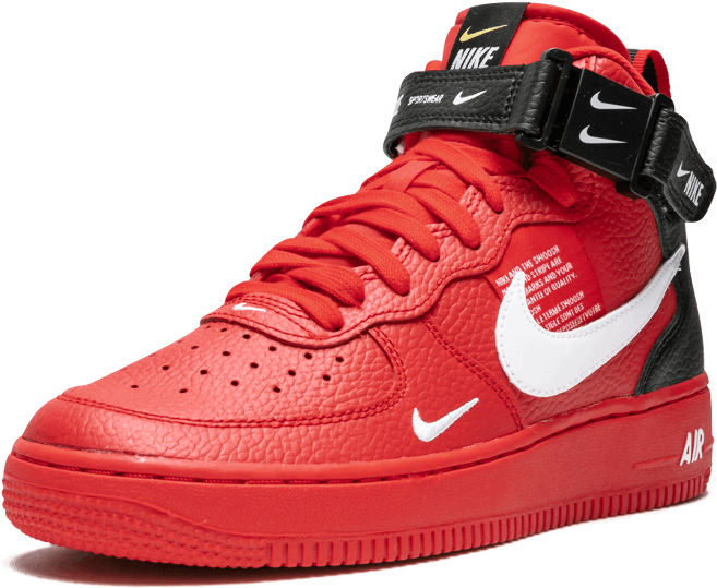 Red Nike Air Force Sneaker PNG Image