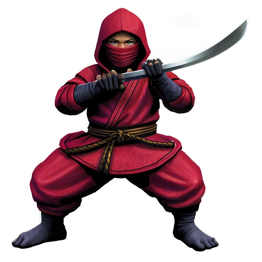 Red Ninja Png 06112024 PNG Image