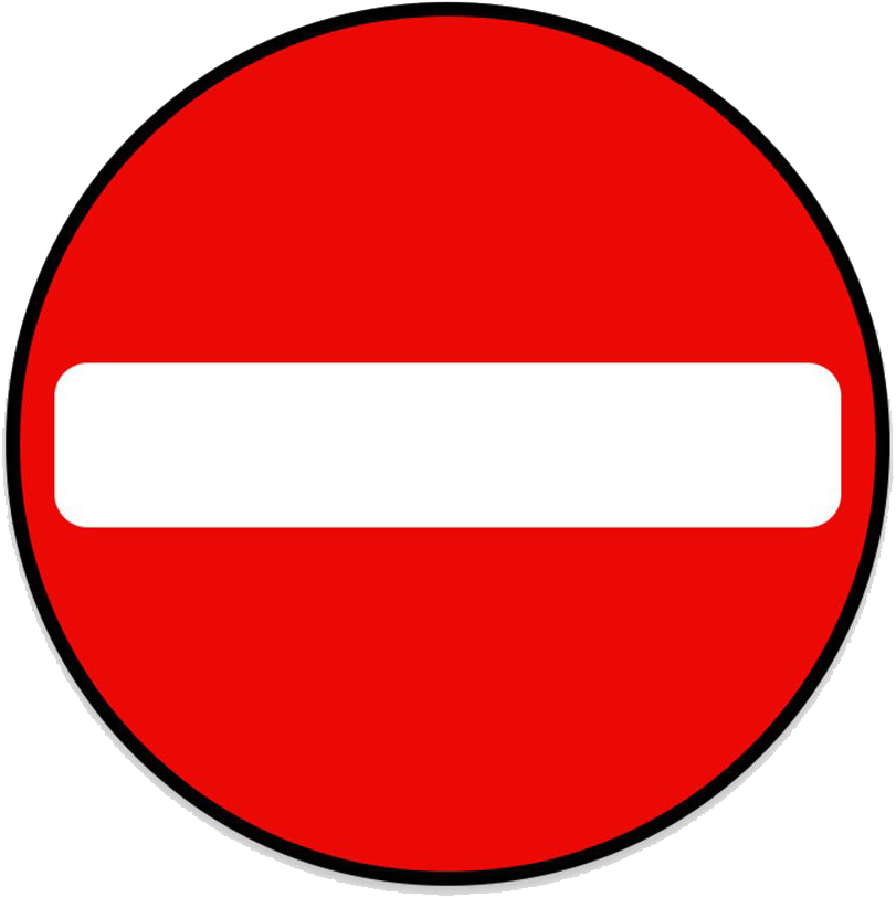 Red No Entry Sign PNG Image