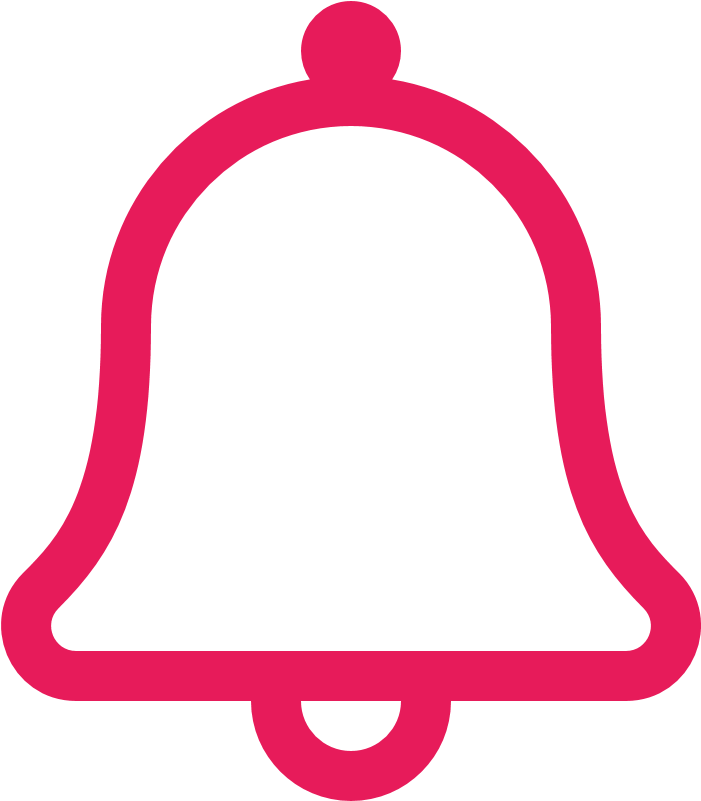 Red Notification Bell Icon PNG Image