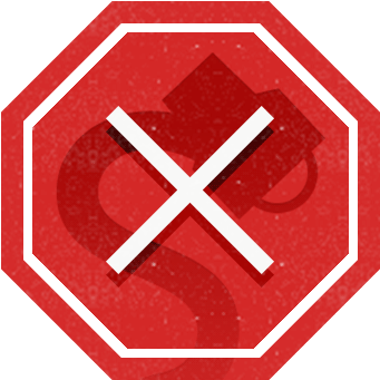 Red Octagon Stop Sign Graphic PNG Image