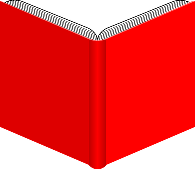 Red Open Book Vector PNG Image