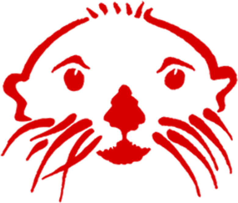 Red Otter Line Art PNG Image