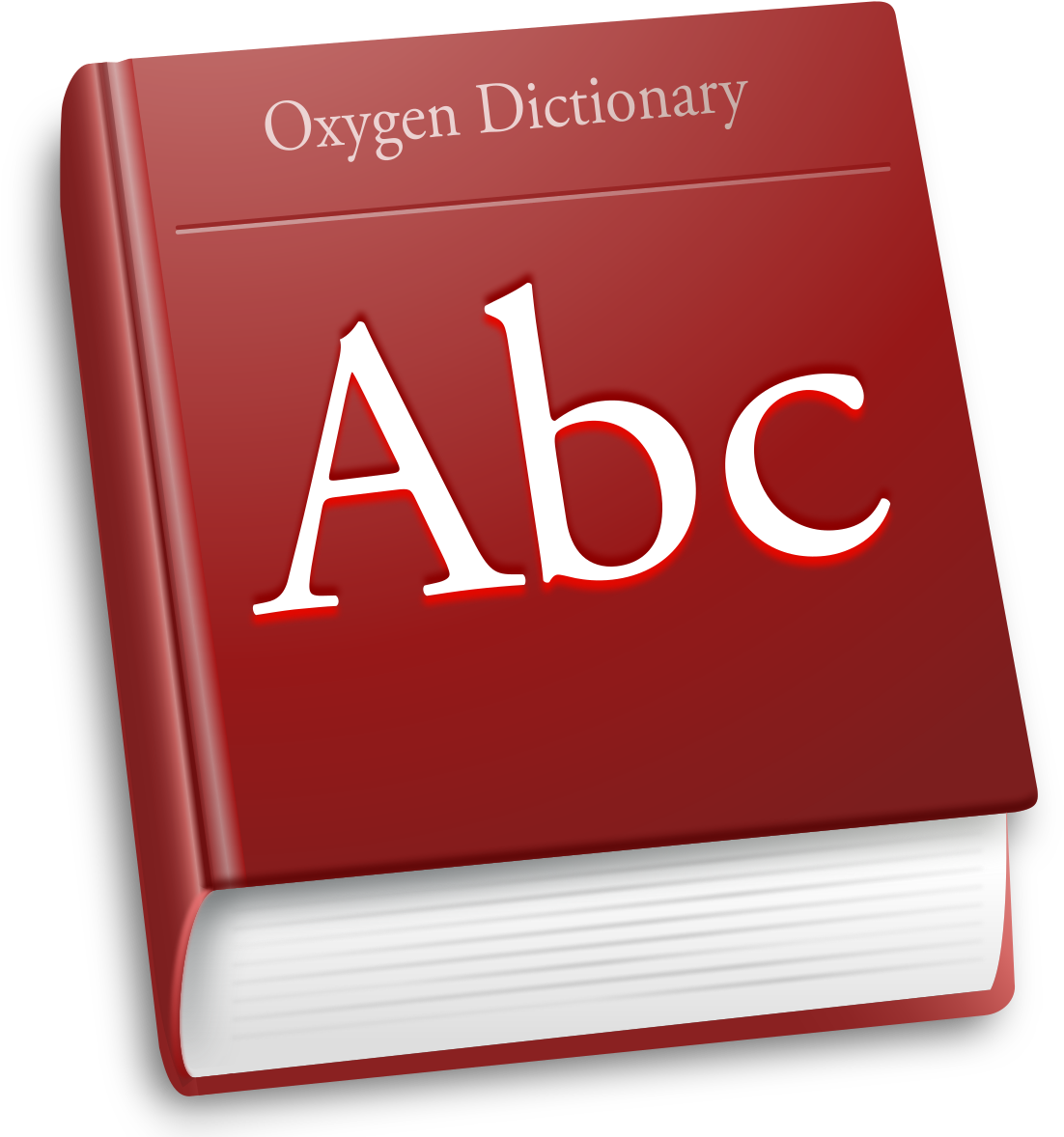 Red Oxygen Dictionary Cover PNG Image