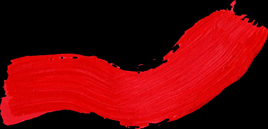 Red Paint Brush Strokeon Black PNG Image