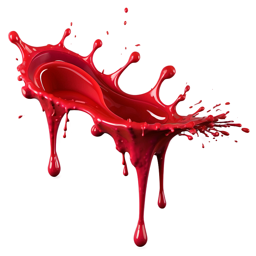 Red Paint Splash Png Pci38 PNG Image