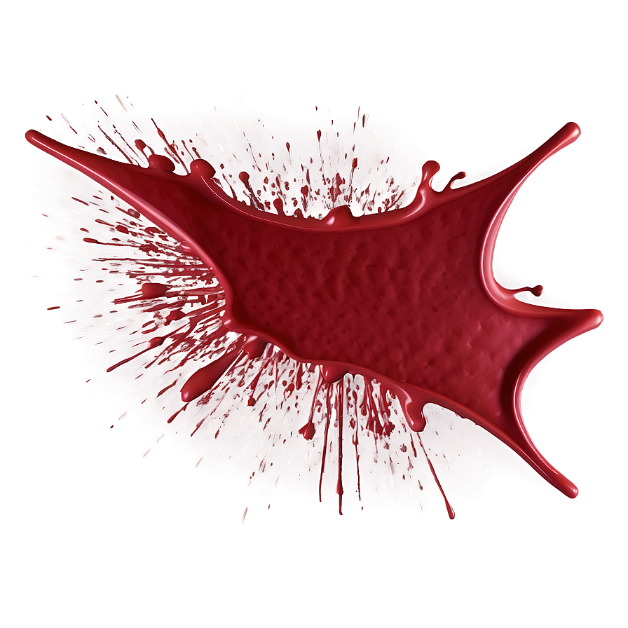 Red Paint Splatter D PNG Image