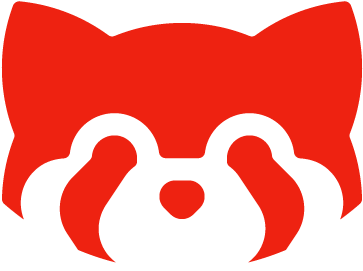 Red Panda Logo Design PNG Image