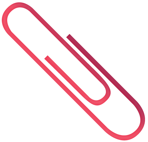 Red Paperclip Isolated Background PNG Image