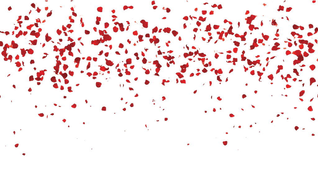 Red_ Particles_ Falling_ Against_ Blue_ Background PNG Image