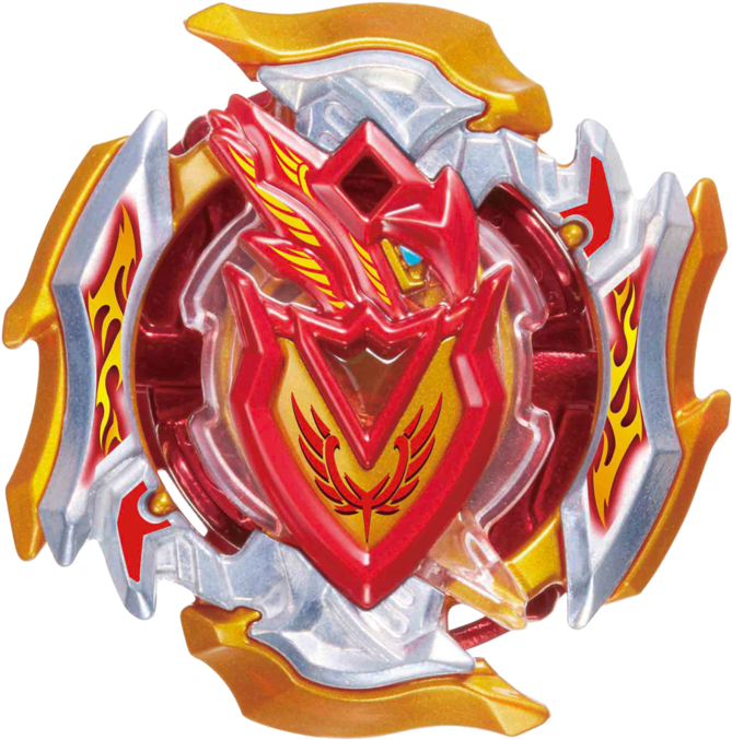 Red Phoenix Beyblade Top PNG Image