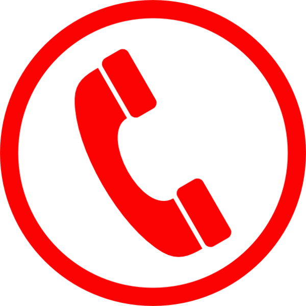 Red Phone Icon Graphic PNG Image