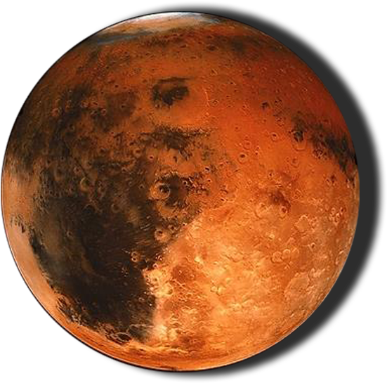 Red Planet Mars Closeup PNG Image