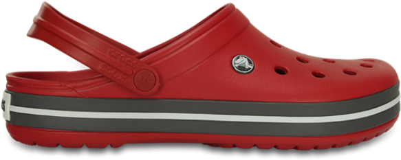 Red Platform Crocs Shoe PNG Image