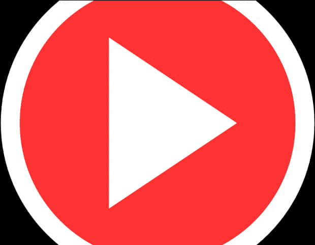 Red Play Button Icon PNG Image