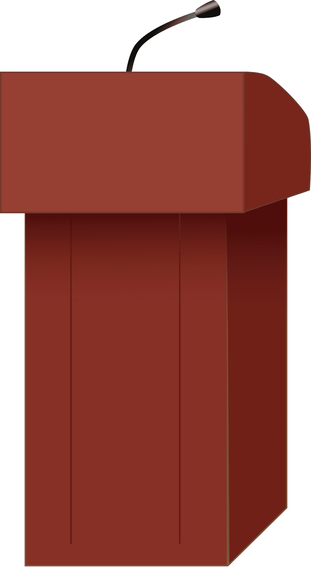 Red Podiumwith Microphone PNG Image