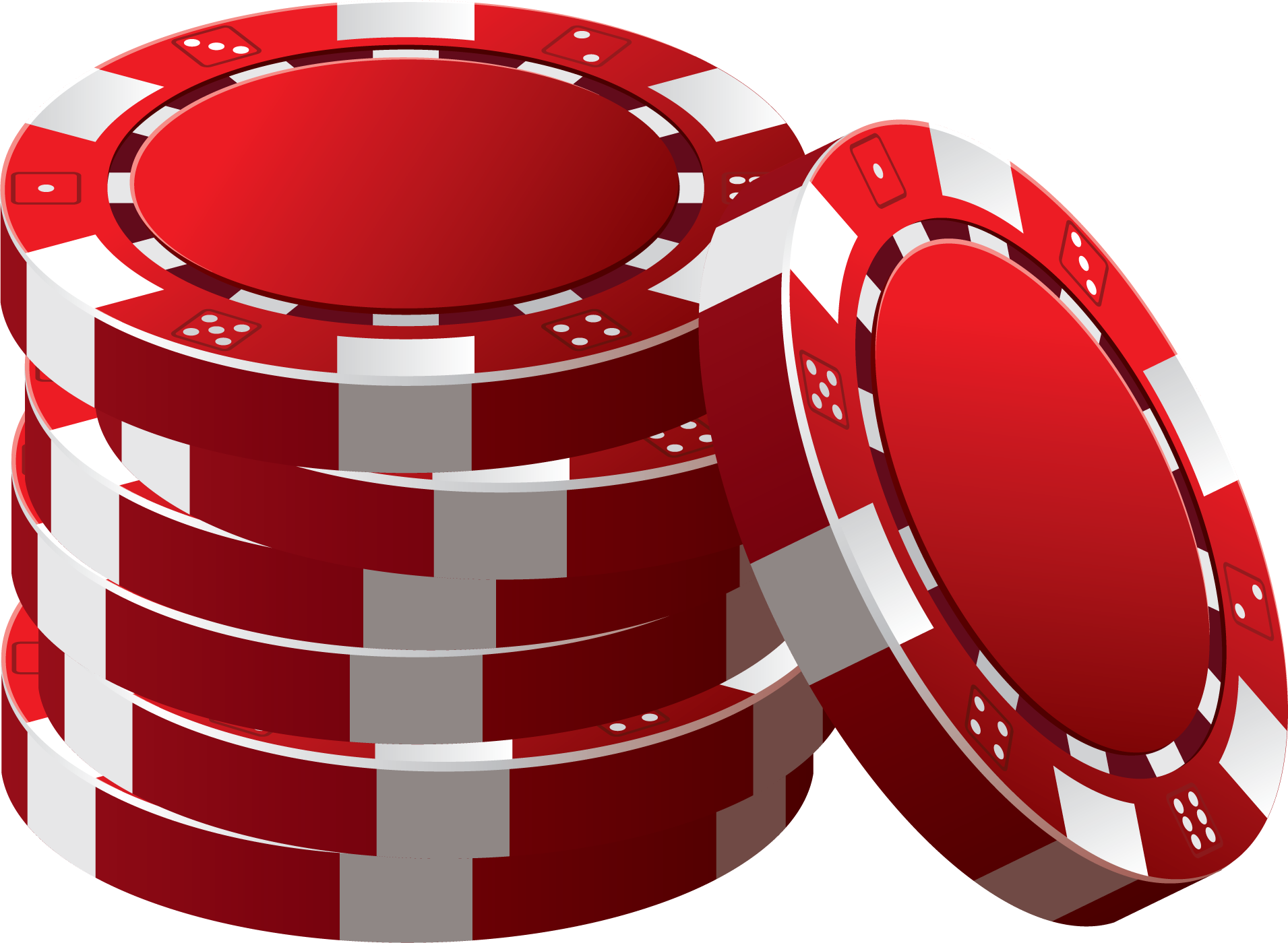 Red Poker Chips Stacked PNG Image