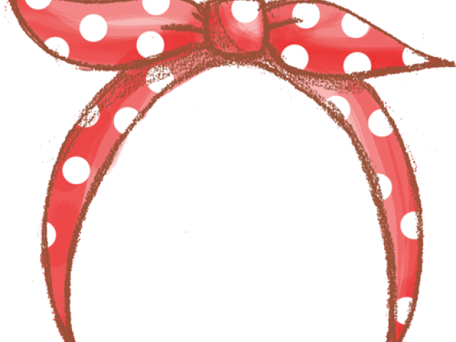 Red Polka Dot Headband Illustration PNG Image