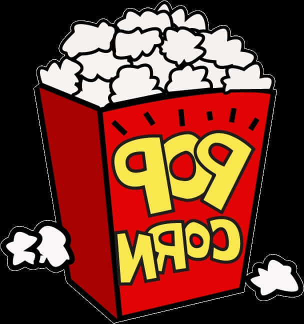 Red Popcorn Box Clipart PNG Image