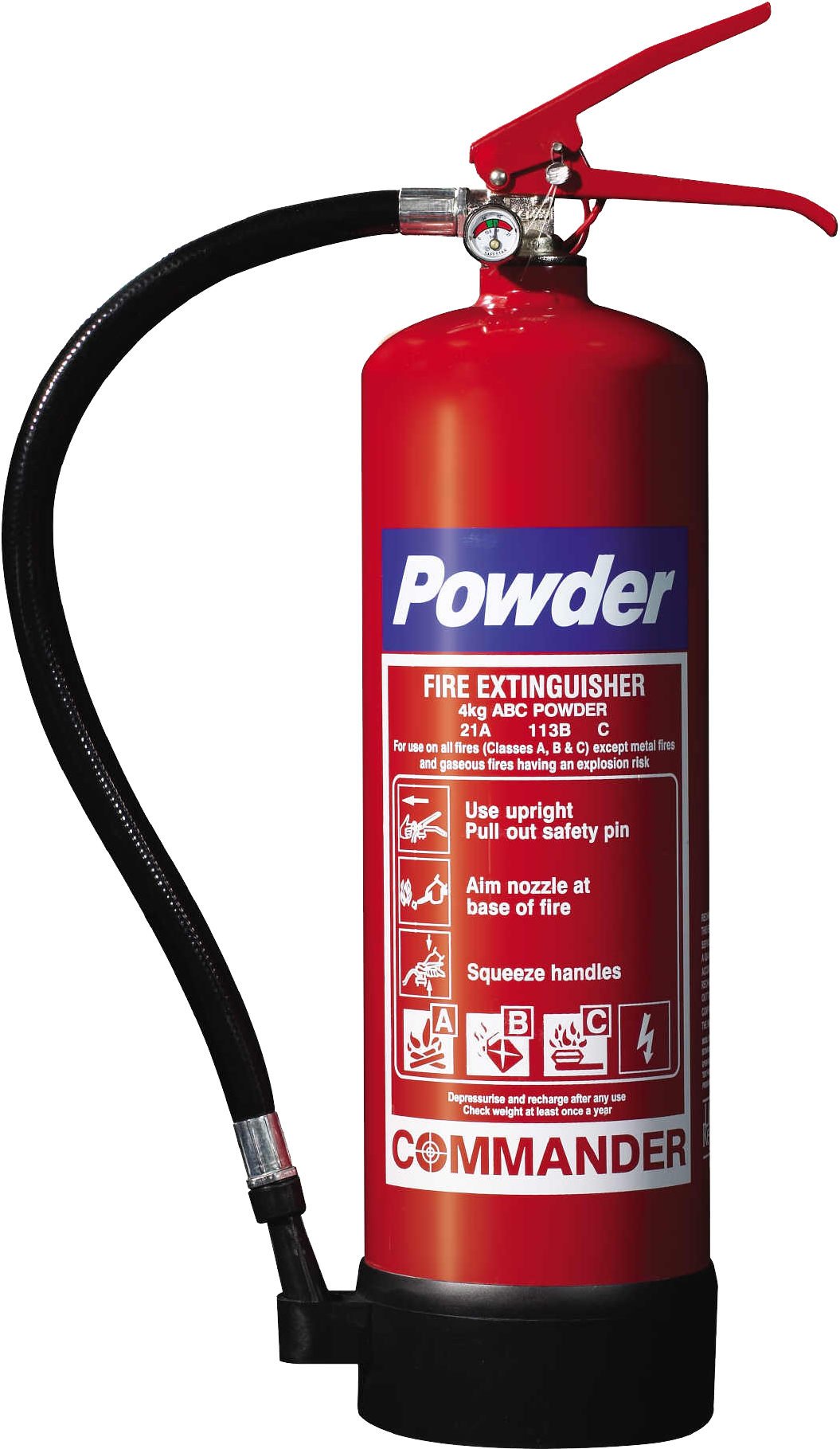 Red Powder Fire Extinguisher PNG Image