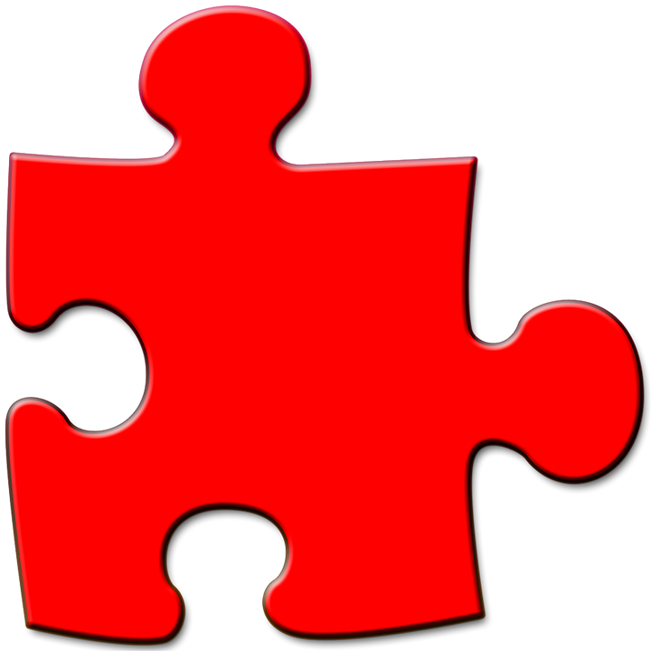 Red Puzzle Piece PNG Image