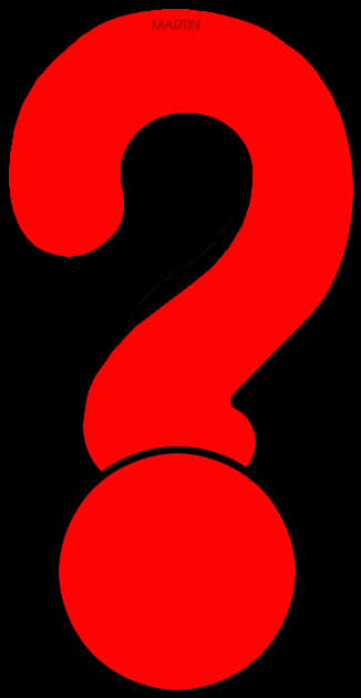 Red Question Mark Black Background PNG Image