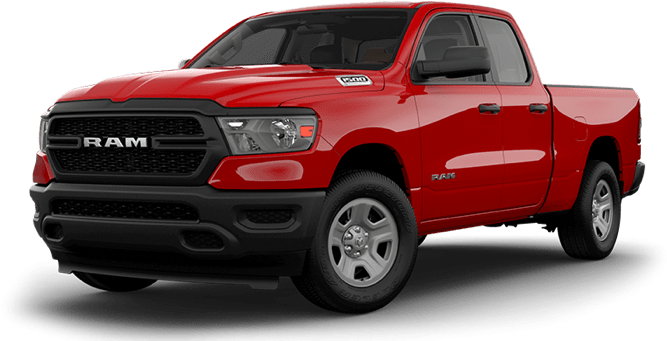 Red Ram Pickup Truck Side View PNG Image