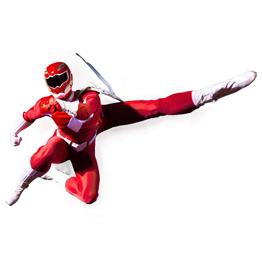 Red Ranger In Mid-attack Png 21 PNG Image