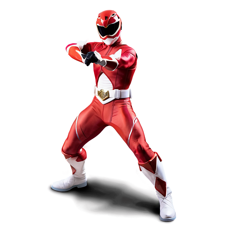 Red Ranger Legacy Pose Png 96 PNG Image