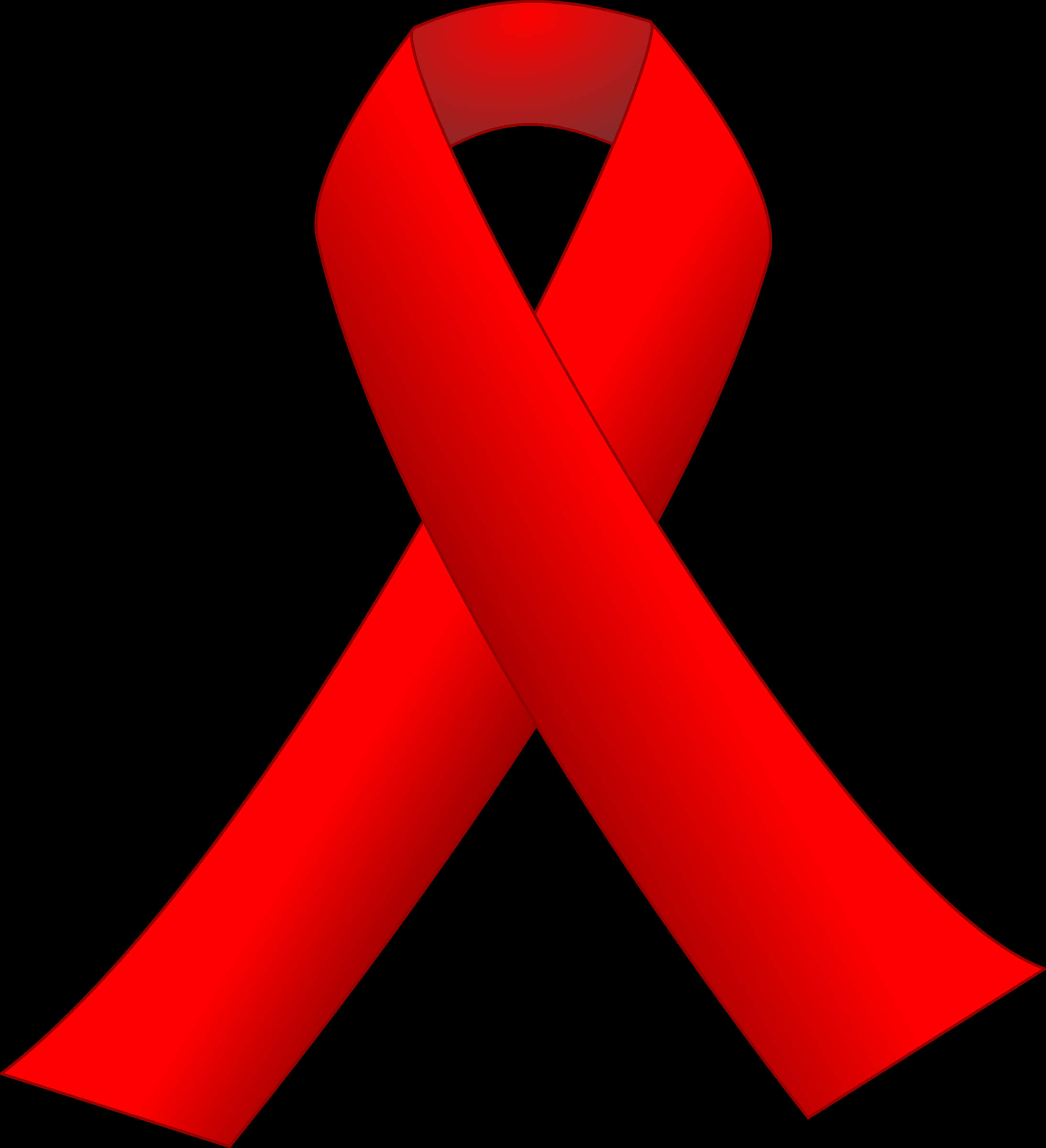 Red Ribbon Awareness Symbol PNG Image