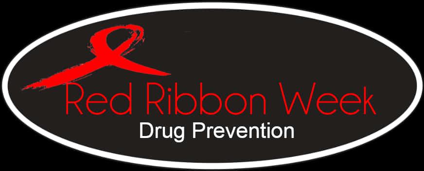 Red Ribbon Week Drug Prevention Logo PNG Image