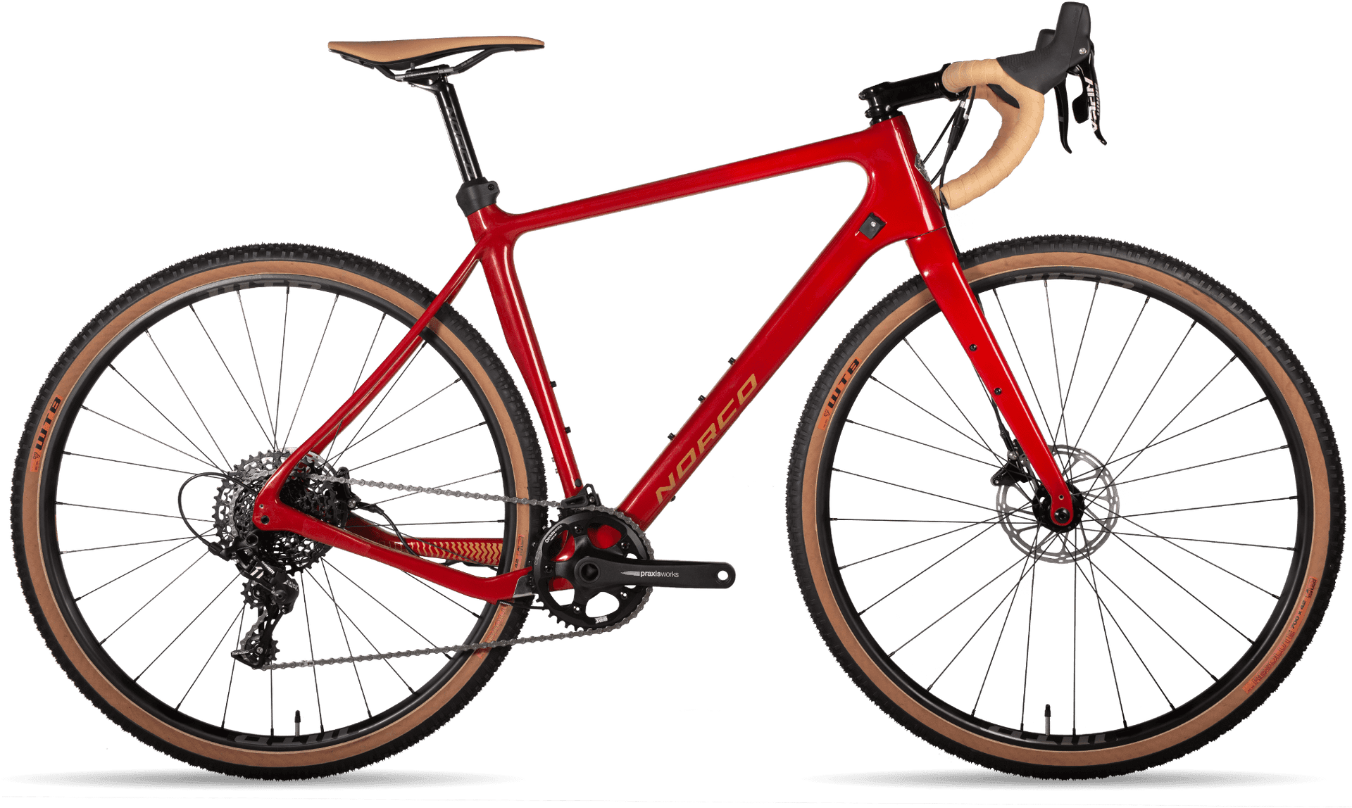 Red Road Bike Profile View PNG Image