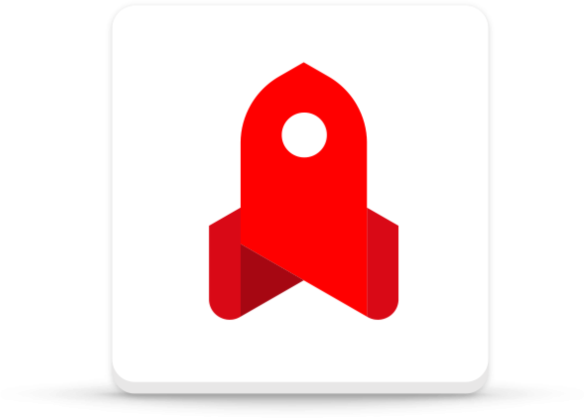 Red Rocket Icon Graphic PNG Image