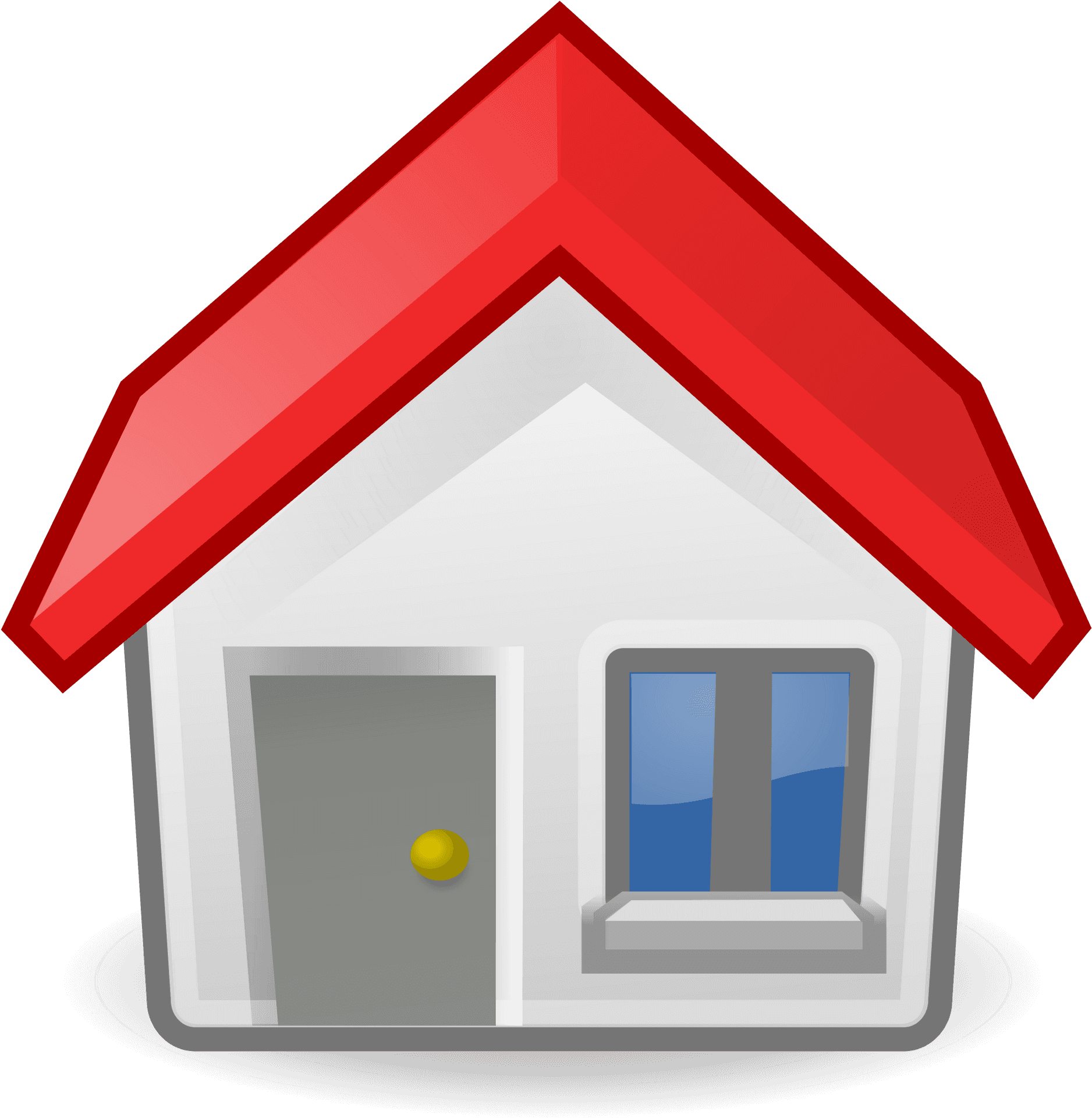 Red Roofed House Clipart PNG Image