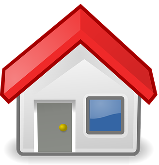 Red Roofed House Emoji PNG Image