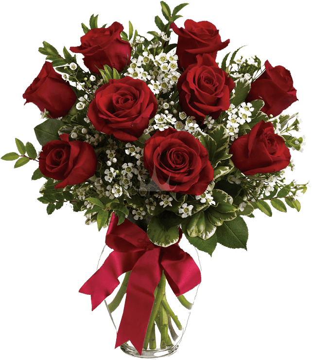 Red Rose Birthday Bouquet PNG Image