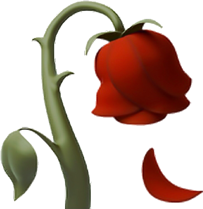 Red Rose Emoji PNG Image