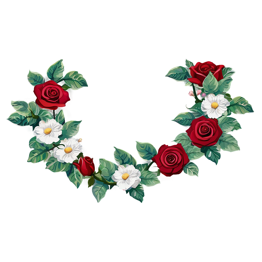 Red Rose Garland Png 46 PNG Image