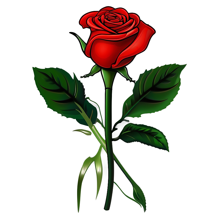 Red Rose Outline Png Kki38 PNG Image