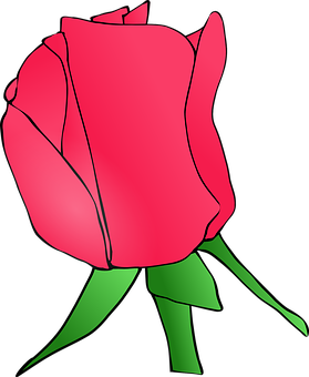 Red Rose Vector Art PNG Image