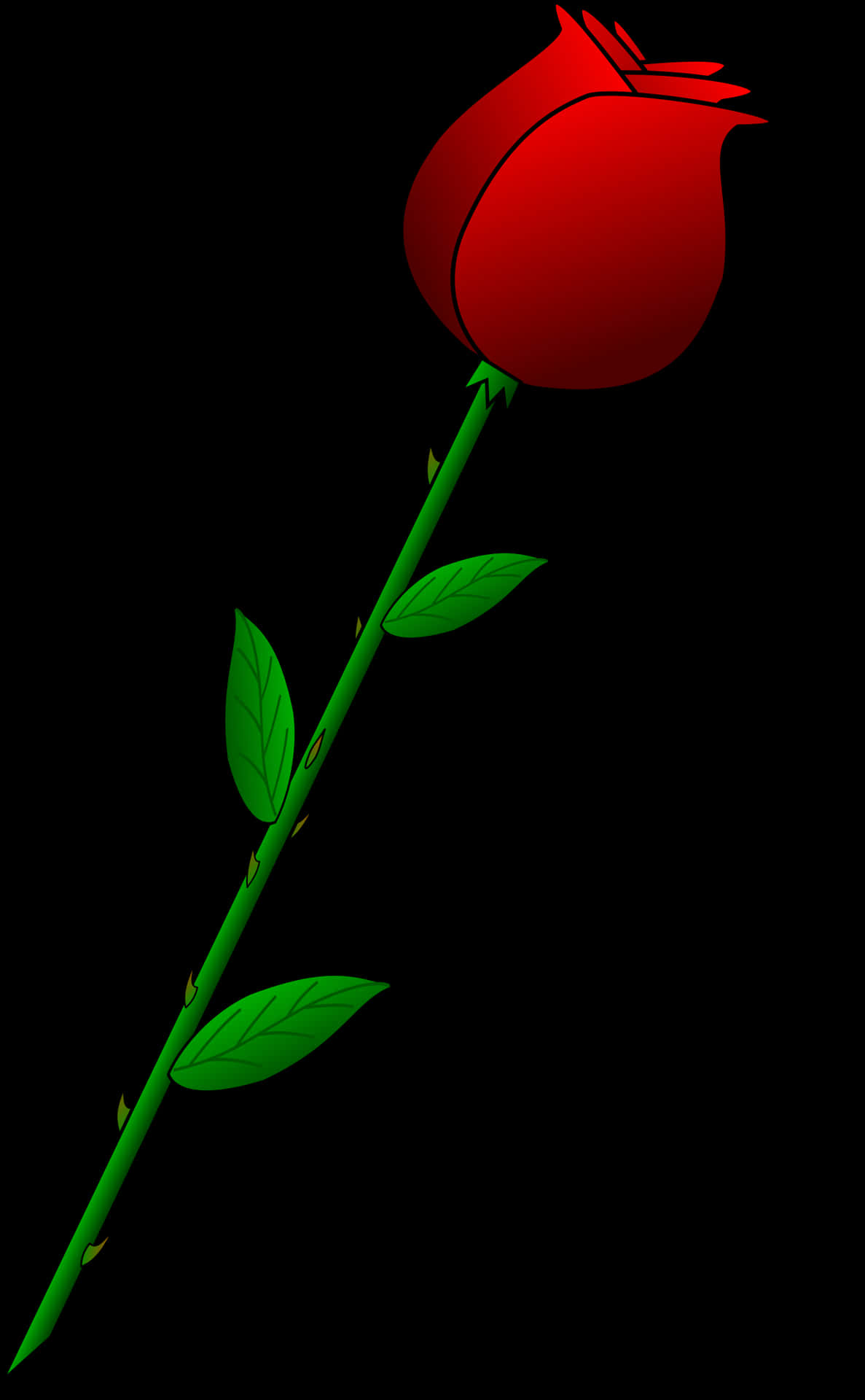 Red Rose Vector Art PNG Image