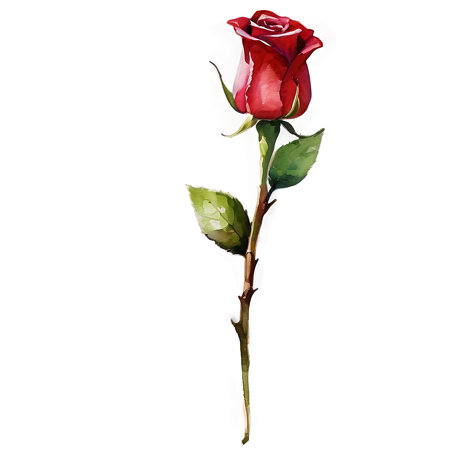 Red Rose Watercolor Png 05242024 PNG Image