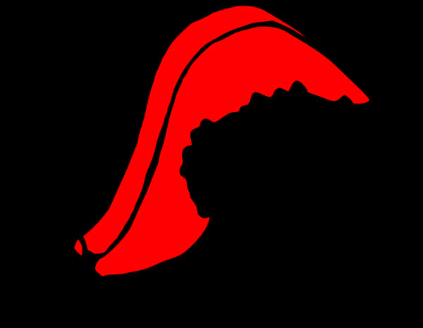 Red Santa Hat Silhouette PNG Image