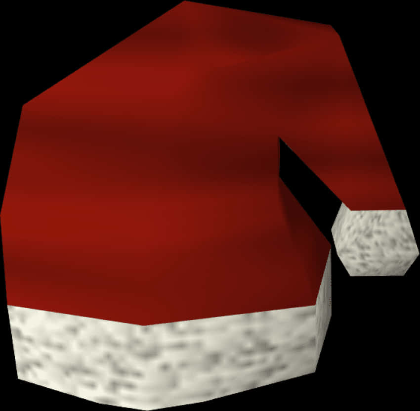 Red Santa Hat3 D Render PNG Image