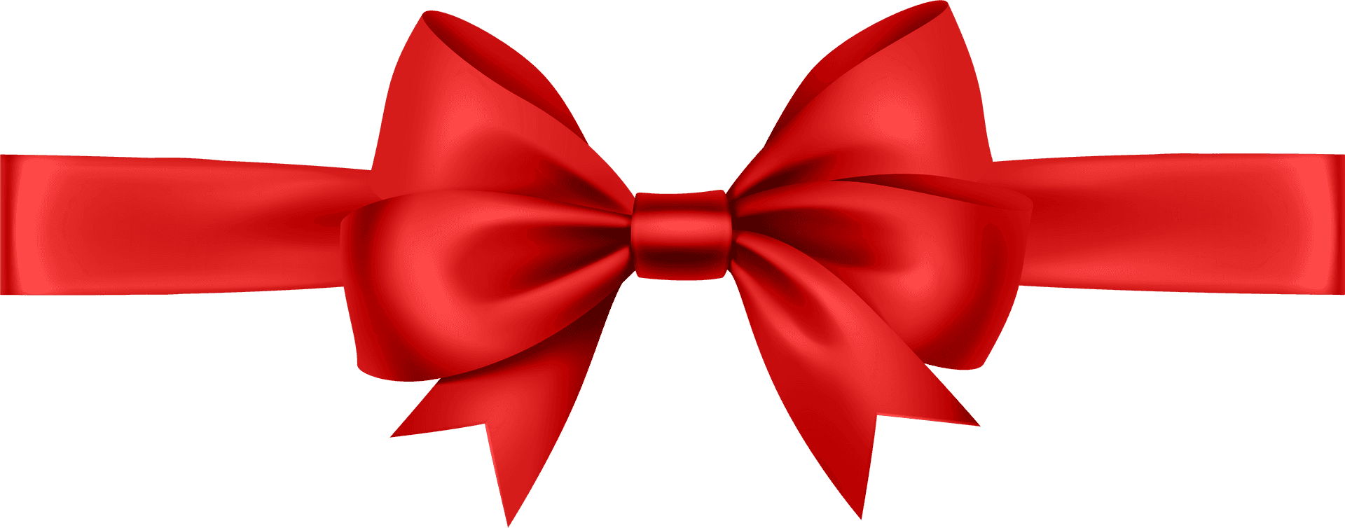 Red Satin Gift Bow PNG Image