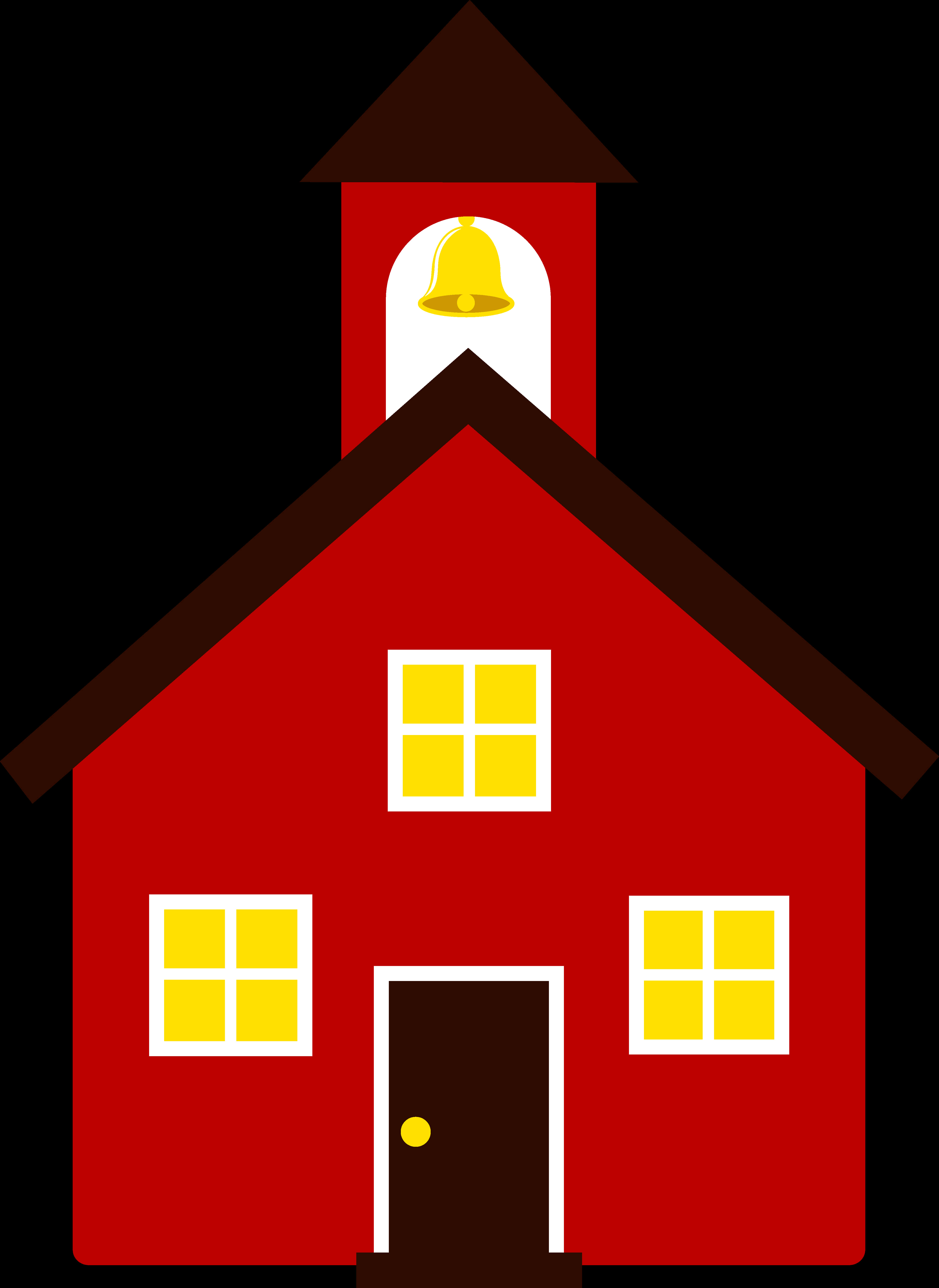 Red Schoolhouse Clipart PNG Image